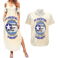 Tuskegee Airmen Red Tails Couples Matching Summer Maxi Dress and Hawaiian Shirt Heroes Of Freedom - Wonder Print Shop