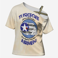 Tuskegee Airmen Red Tails Cross Shoulder Shirt Heroes Of Freedom - Wonder Print Shop