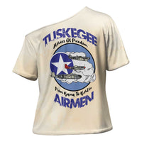 Tuskegee Airmen Red Tails Cross Shoulder Shirt Heroes Of Freedom - Wonder Print Shop