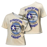 Tuskegee Airmen Red Tails Cross Shoulder Shirt Heroes Of Freedom - Wonder Print Shop