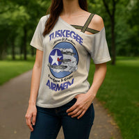 Tuskegee Airmen Red Tails Cross Shoulder Shirt Heroes Of Freedom - Wonder Print Shop
