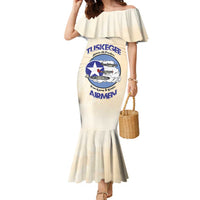 Tuskegee Airmen Red Tails Family Matching Mermaid Dress and Hawaiian Shirt Heroes Of Freedom - Wonder Print Shop