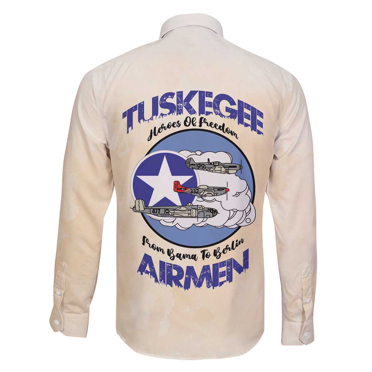 Tuskegee Airmen Red Tails Family Matching Off The Shoulder Long Sleeve Dress and Hawaiian Shirt Heroes Of Freedom - Wonder Print Shop
