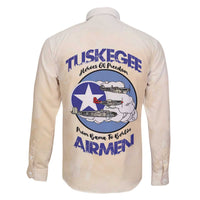 Tuskegee Airmen Red Tails Family Matching Off The Shoulder Long Sleeve Dress and Hawaiian Shirt Heroes Of Freedom - Wonder Print Shop