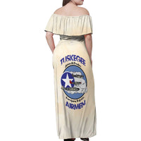 Tuskegee Airmen Red Tails Family Matching Off Shoulder Maxi Dress and Hawaiian Shirt Heroes Of Freedom - Wonder Print Shop