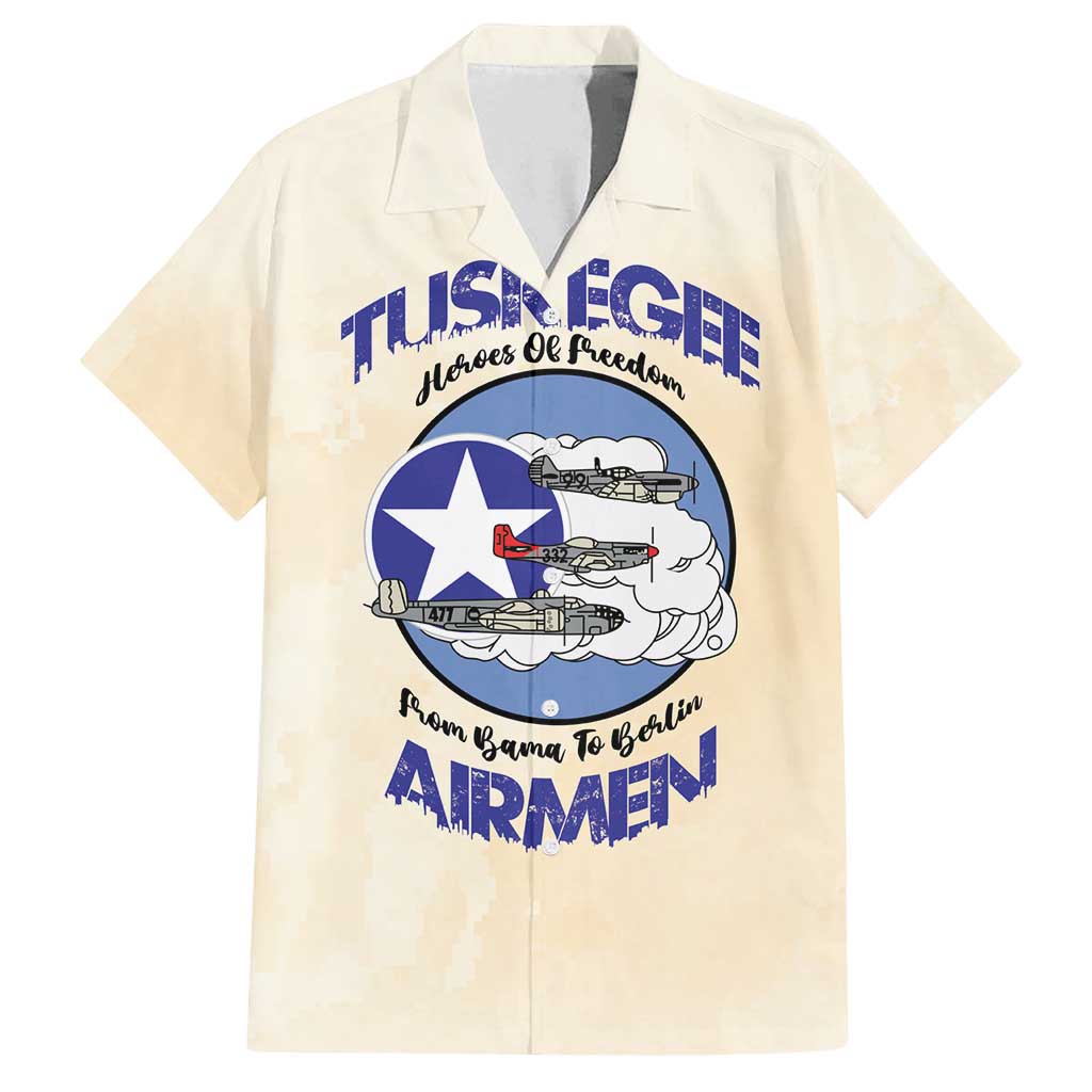Tuskegee Airmen Red Tails Family Matching Puletasi and Hawaiian Shirt Heroes Of Freedom - Wonder Print Shop