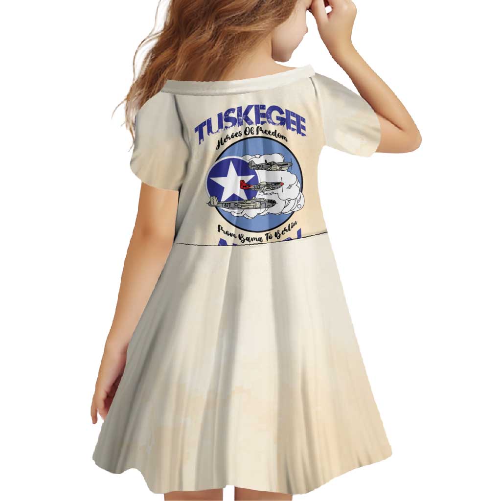 Tuskegee Airmen Red Tails Family Matching Short Sleeve Bodycon Dress and Hawaiian Shirt Heroes Of Freedom - Wonder Print Shop