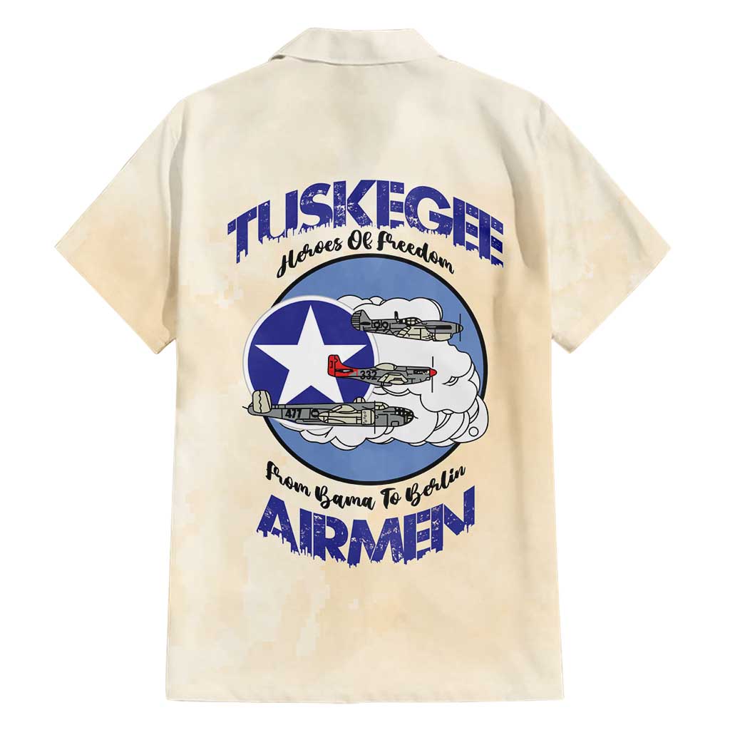 Tuskegee Airmen Red Tails Family Matching Short Sleeve Bodycon Dress and Hawaiian Shirt Heroes Of Freedom - Wonder Print Shop