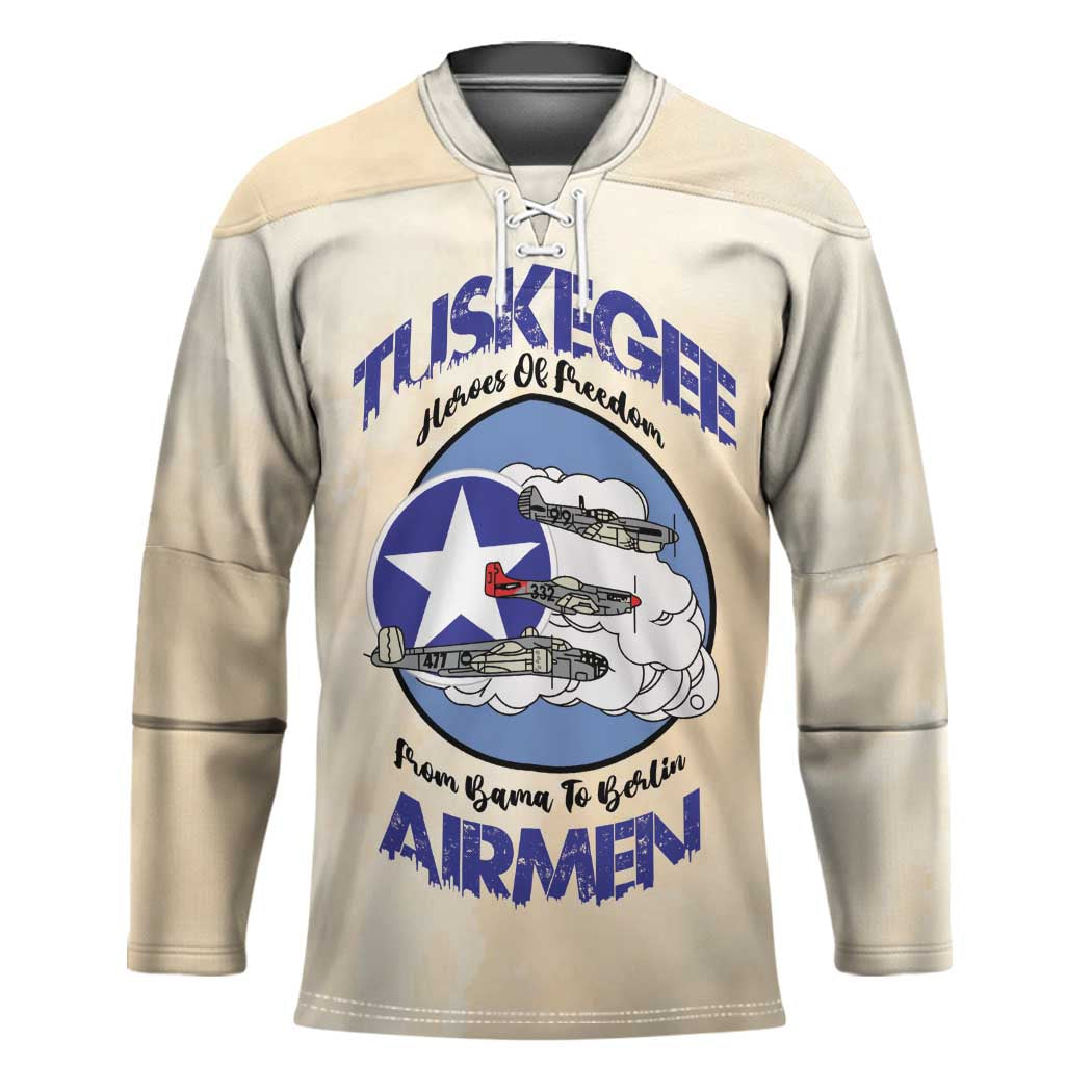 Tuskegee Airmen Red Tails Hockey Jersey Heroes Of Freedom - Wonder Print Shop