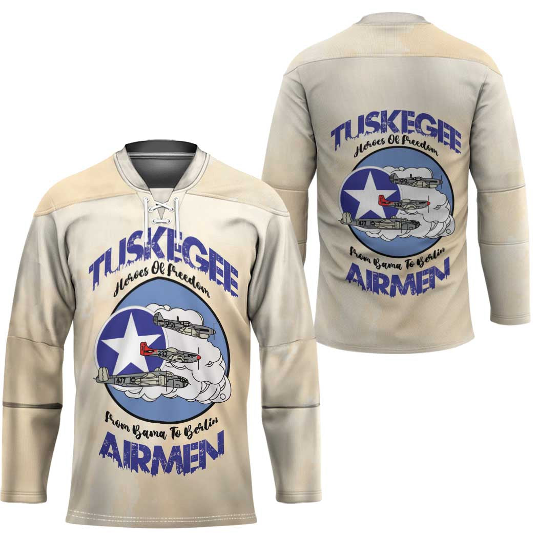 Tuskegee Airmen Red Tails Hockey Jersey Heroes Of Freedom - Wonder Print Shop