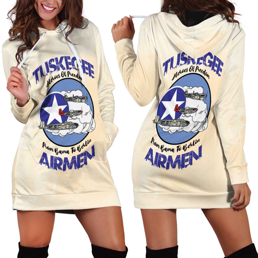 Tuskegee Airmen Red Tails Hoodie Dress Heroes Of Freedom - Wonder Print Shop