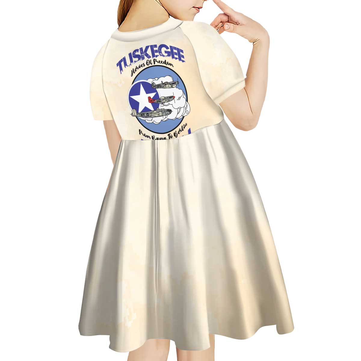 Tuskegee Airmen Red Tails Kid Short Sleeve Dress Heroes Of Freedom - Wonder Print Shop