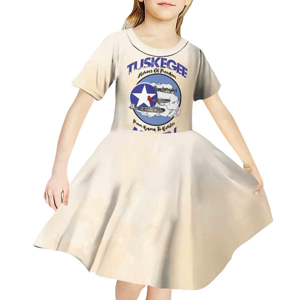 Tuskegee Airmen Red Tails Kid Short Sleeve Dress Heroes Of Freedom - Wonder Print Shop