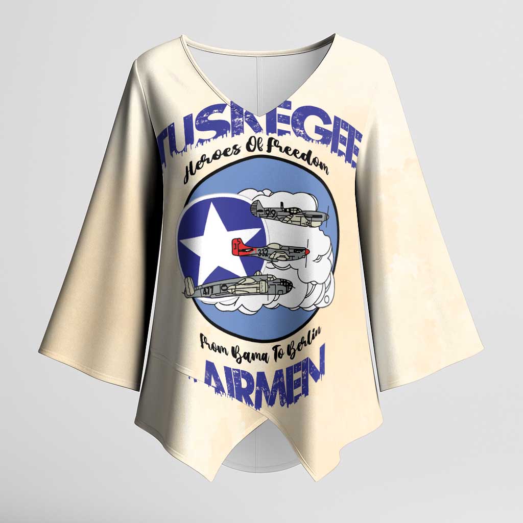 Tuskegee Airmen Red Tails Kimono Sleeve Blouse Heroes Of Freedom - Wonder Print Shop