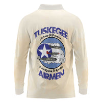 Tuskegee Airmen Red Tails Long Sleeve Polo Shirt Heroes Of Freedom - Wonder Print Shop