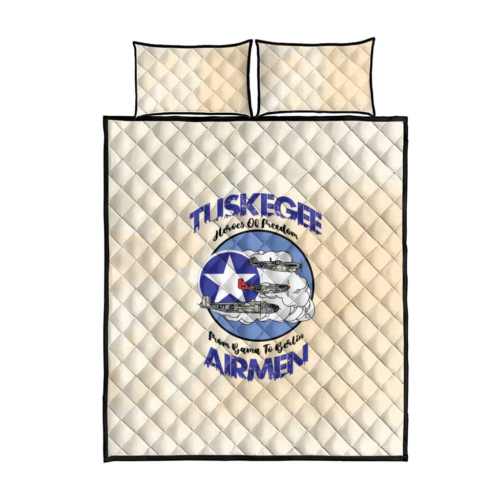 Tuskegee Airmen Red Tails Quilt Bed Set Heroes Of Freedom - Wonder Print Shop