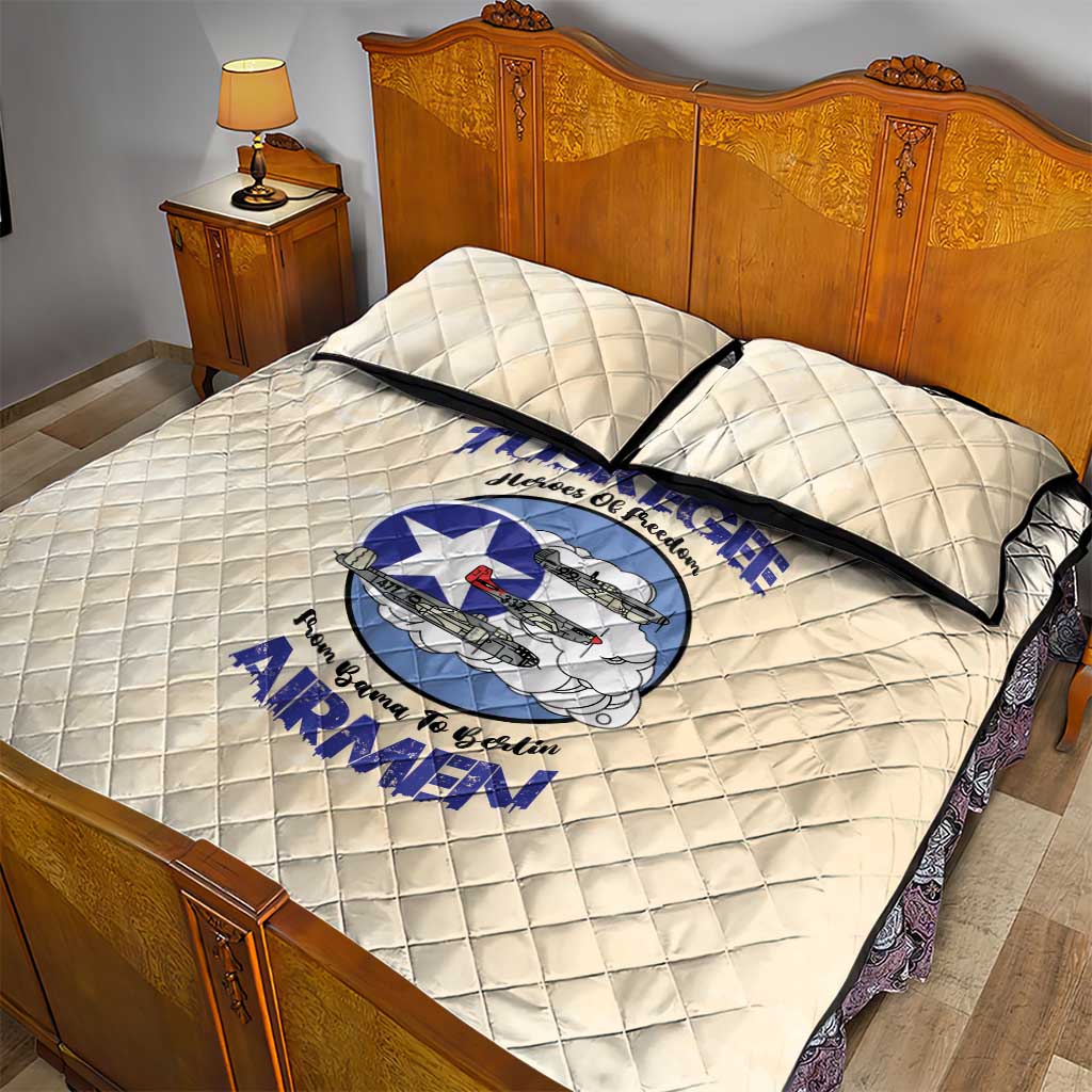 Tuskegee Airmen Red Tails Quilt Bed Set Heroes Of Freedom - Wonder Print Shop