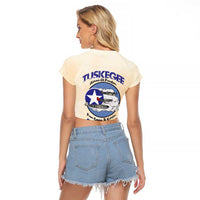 Tuskegee Airmen Red Tails Raglan Cropped T Shirt Heroes Of Freedom - Wonder Print Shop