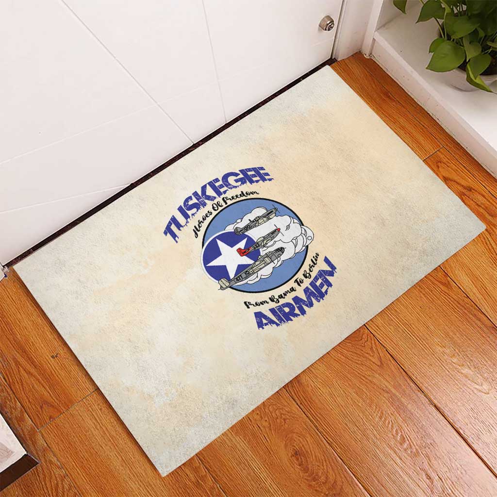 Tuskegee Airmen Red Tails Rubber Doormat Heroes Of Freedom - Wonder Print Shop