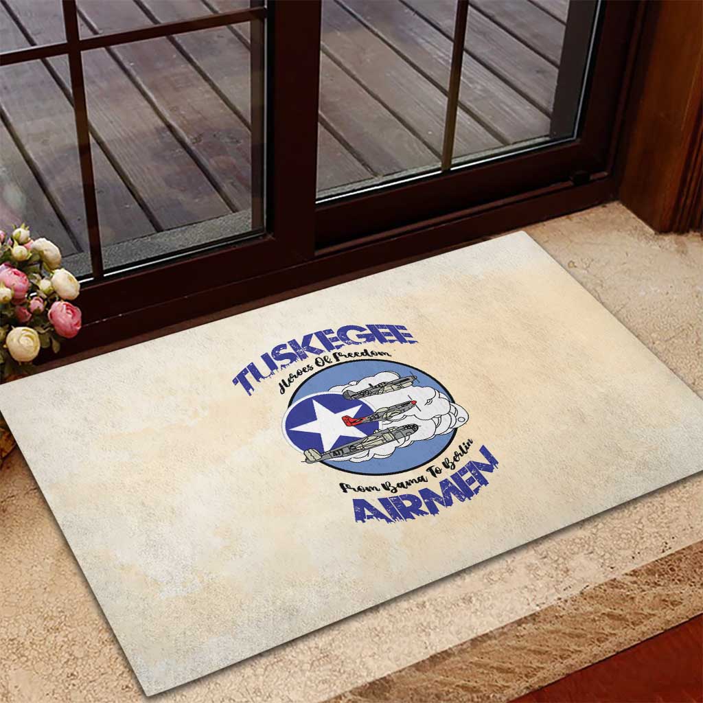 Tuskegee Airmen Red Tails Rubber Doormat Heroes Of Freedom - Wonder Print Shop