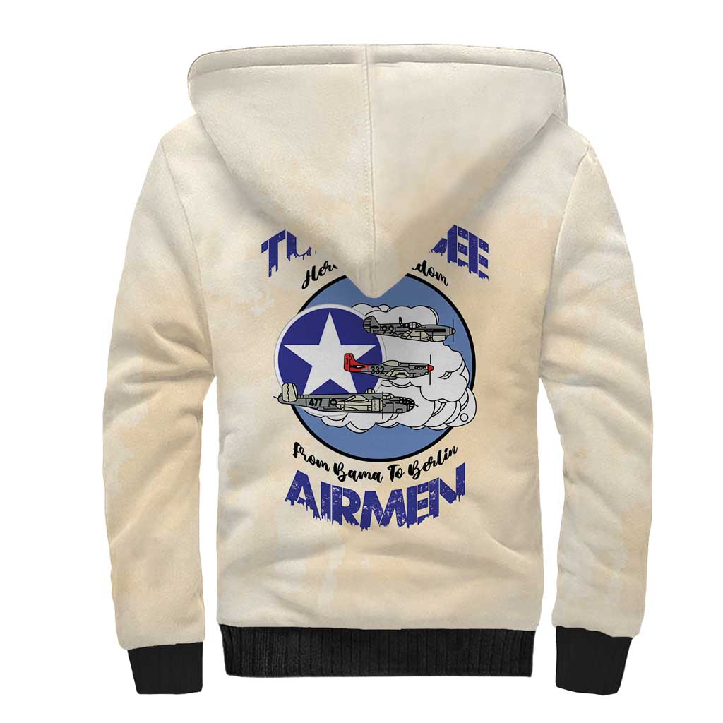 Tuskegee Airmen Red Tails Sherpa Hoodie Heroes Of Freedom - Wonder Print Shop