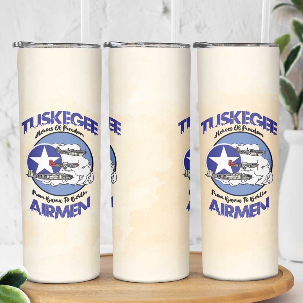 Tuskegee Airmen Red Tails Skinny Tumbler Heroes Of Freedom - Wonder Print Shop
