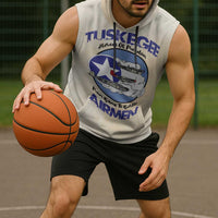 Tuskegee Airmen Red Tails Sleeveless Hoodie Heroes Of Freedom - Wonder Print Shop