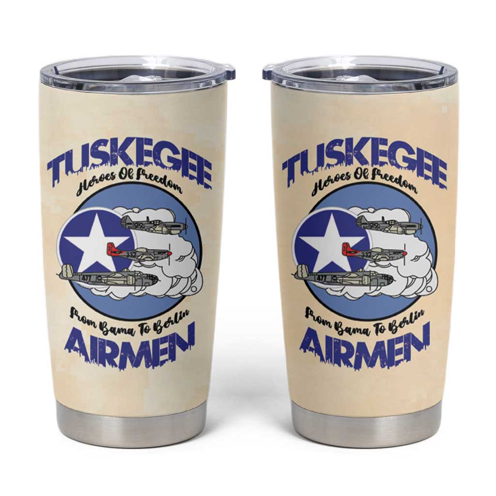 Tuskegee Airmen Red Tails Tumbler Cup Heroes Of Freedom - Wonder Print Shop