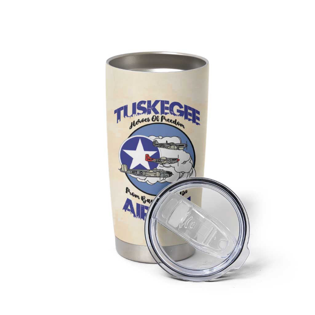 Tuskegee Airmen Red Tails Tumbler Cup Heroes Of Freedom - Wonder Print Shop
