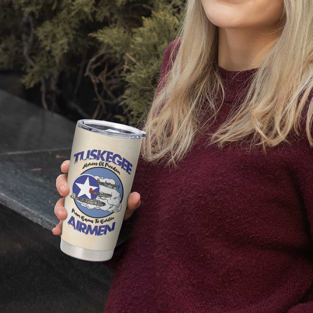 Tuskegee Airmen Red Tails Tumbler Cup Heroes Of Freedom - Wonder Print Shop