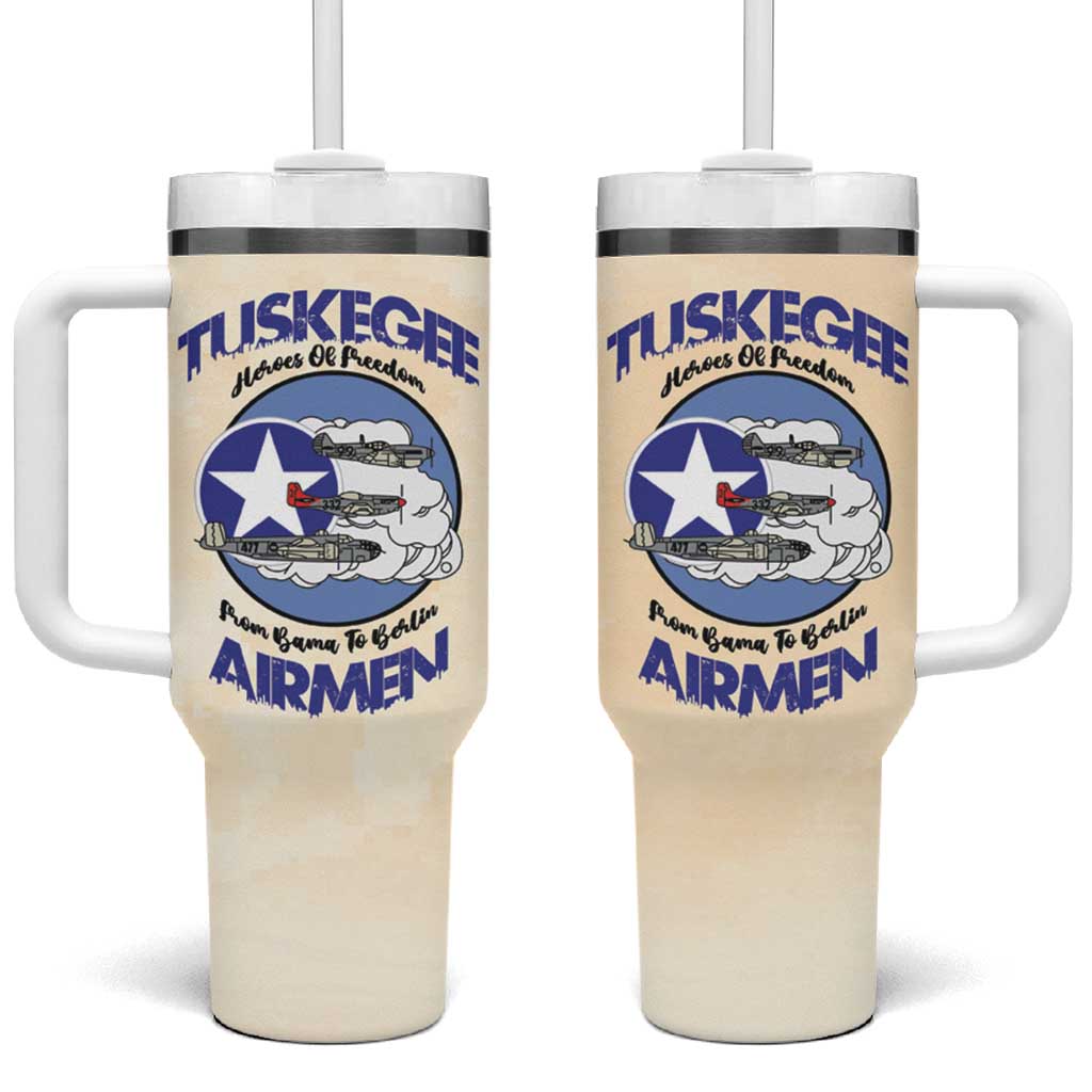 Tuskegee Airmen Red Tails Tumbler With Handle Heroes Of Freedom - Wonder Print Shop