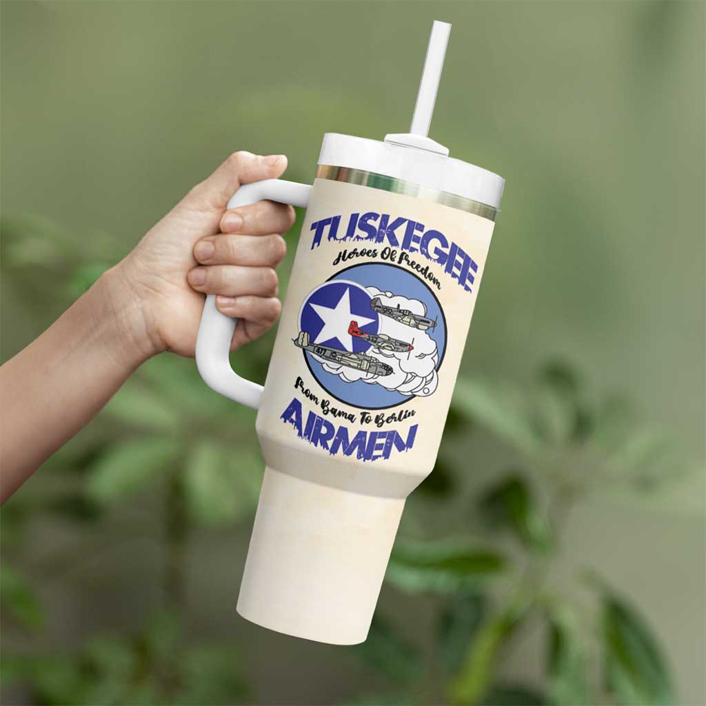 Tuskegee Airmen Red Tails Tumbler With Handle Heroes Of Freedom - Wonder Print Shop