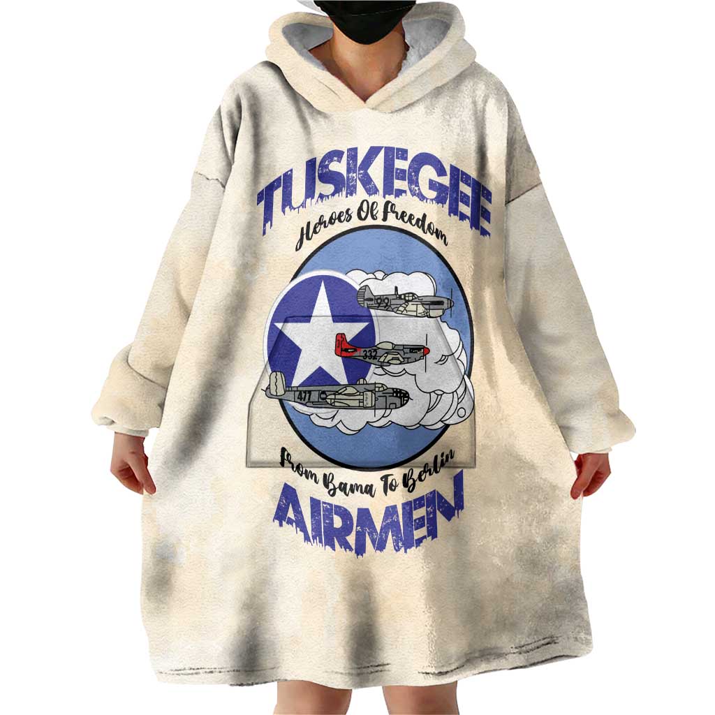 Tuskegee Airmen Red Tails Wearable Blanket Hoodie Heroes Of Freedom - Wonder Print Shop