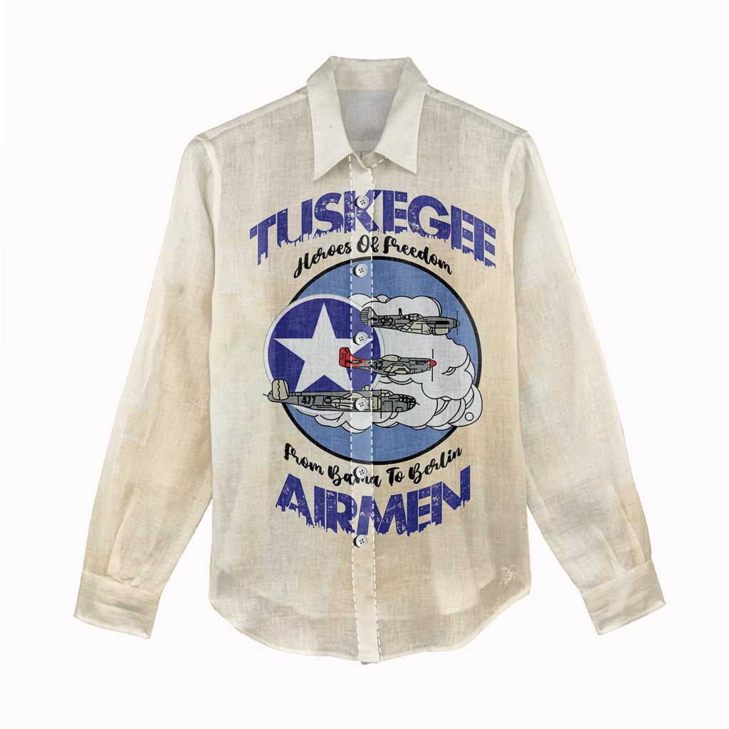 Tuskegee Airmen Red Tails Women Casual Shirt Heroes Of Freedom - Wonder Print Shop