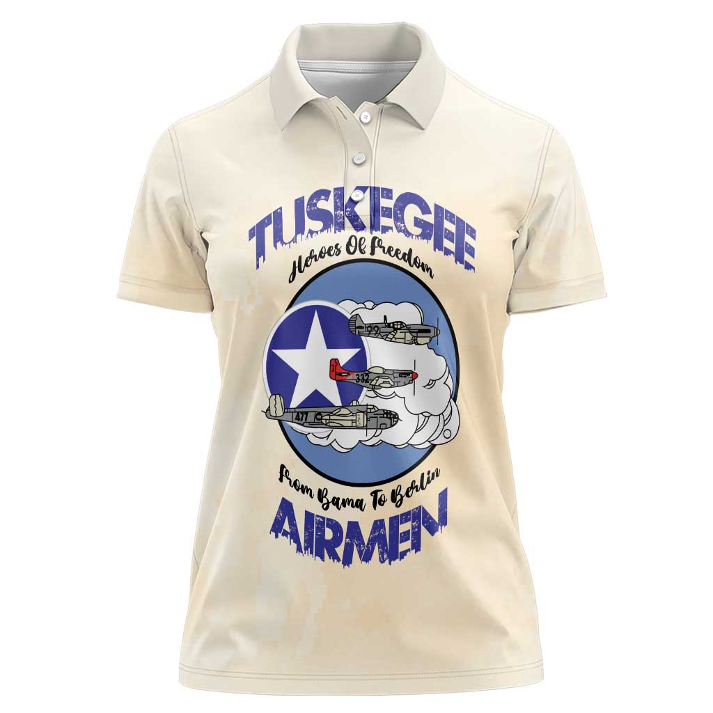 Tuskegee Airmen Red Tails Women Polo Shirt Heroes Of Freedom - Wonder Print Shop