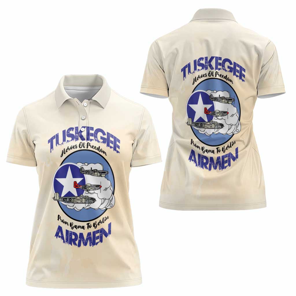 Tuskegee Airmen Red Tails Women Polo Shirt Heroes Of Freedom - Wonder Print Shop