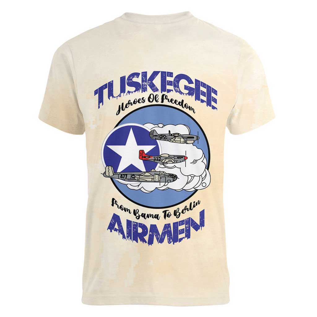 Tuskegee Airmen Red Tails Women V-Neck T-Shirt Heroes Of Freedom - Wonder Print Shop
