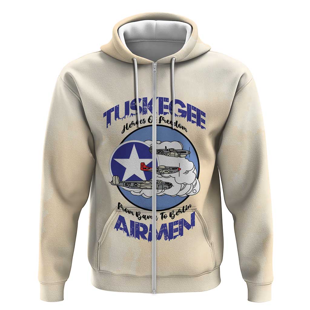 Tuskegee Airmen Red Tails Zip Hoodie Heroes Of Freedom - Wonder Print Shop