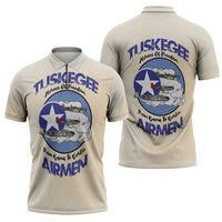 Tuskegee Airmen Red Tails Zipper Polo Shirt Heroes Of Freedom - Wonder Print Shop