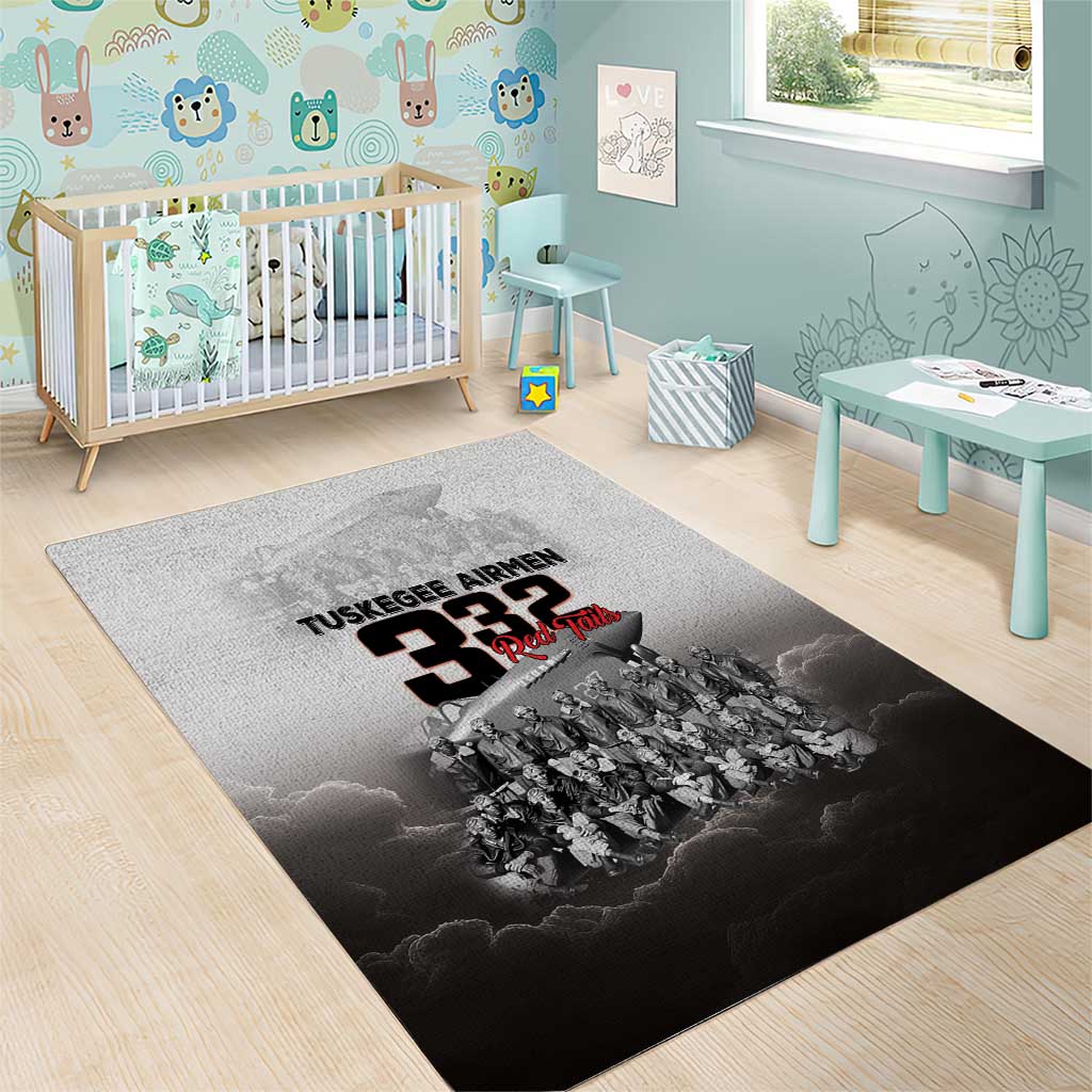 Tuskegee Airmen Pride Area Rug 332nd Fighter Group Red Tails - Wonder Print Shop