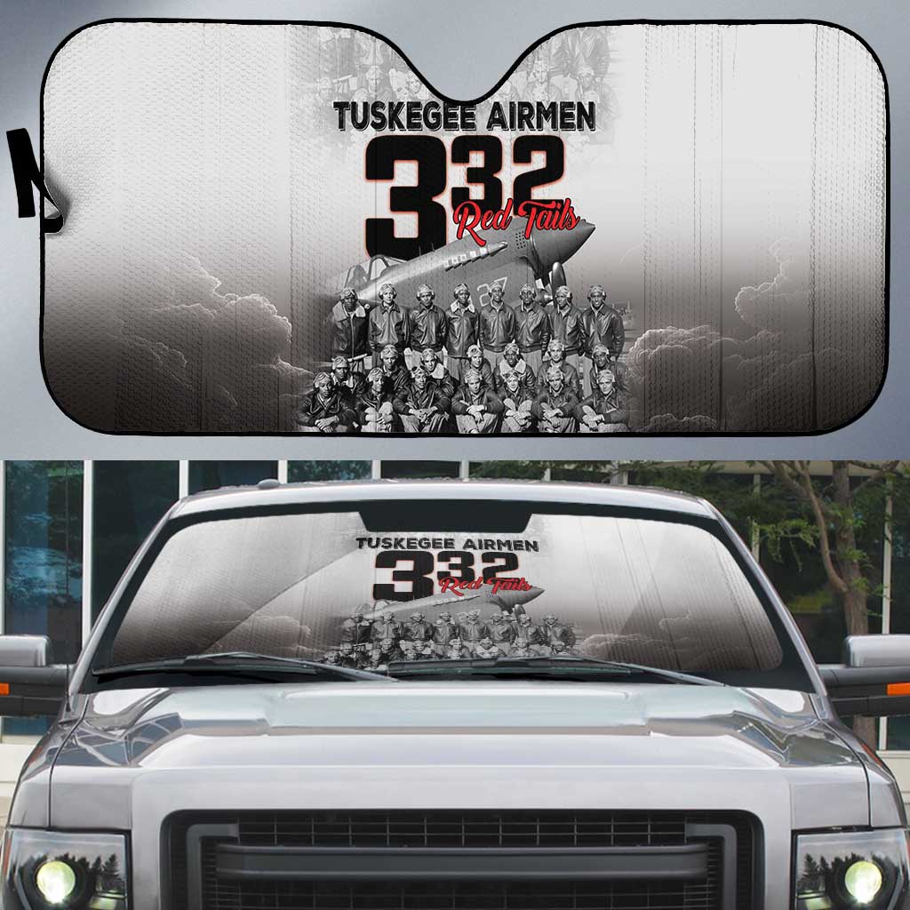 Tuskegee Airmen Pride Auto Sun Shade 332nd Fighter Group Red Tails - Wonder Print Shop