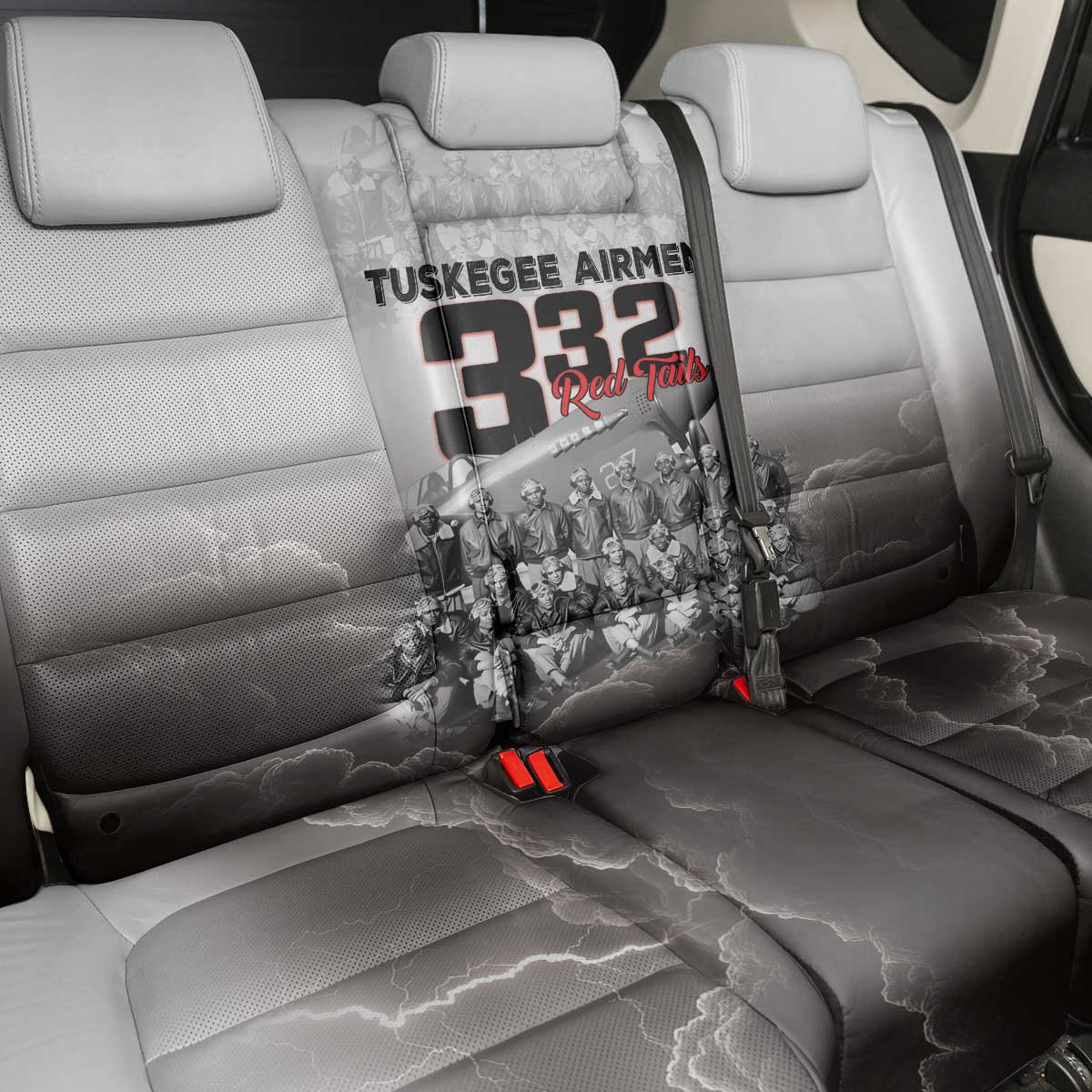 Tuskegee Airmen Pride Back Car Seat Cover 332nd Fighter Group Red Tails - Wonder Print Shop