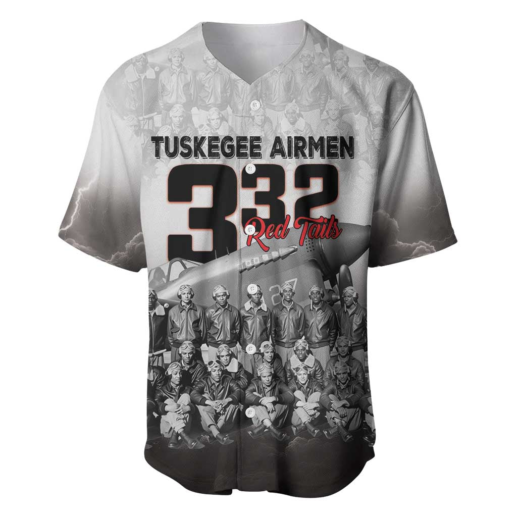 Tuskegee Airmen Pride Baseball Jersey 332nd Fighter Group Red Tails - Wonder Print Shop