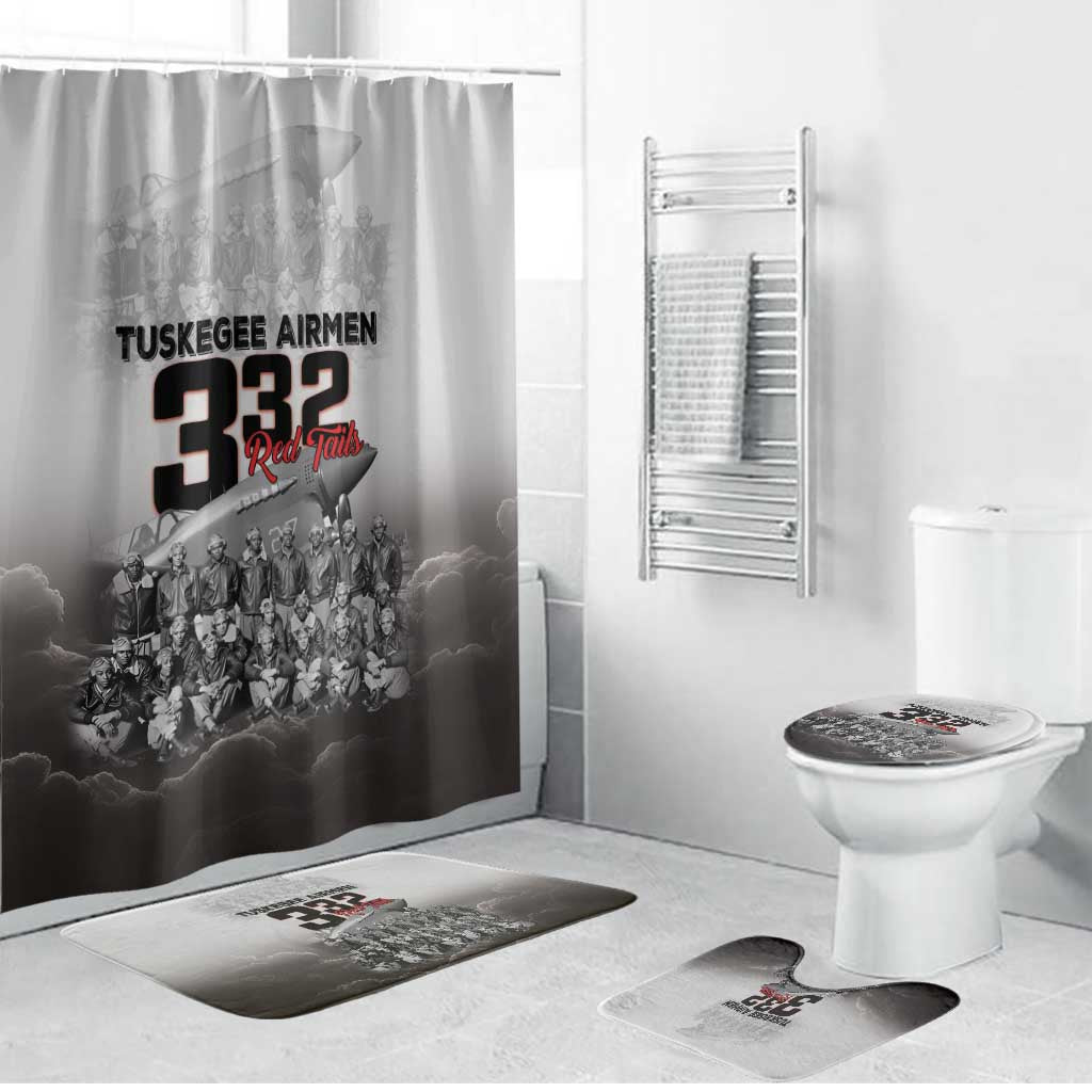 Tuskegee Airmen Pride Bathroom Set 332nd Fighter Group Red Tails - Wonder Print Shop