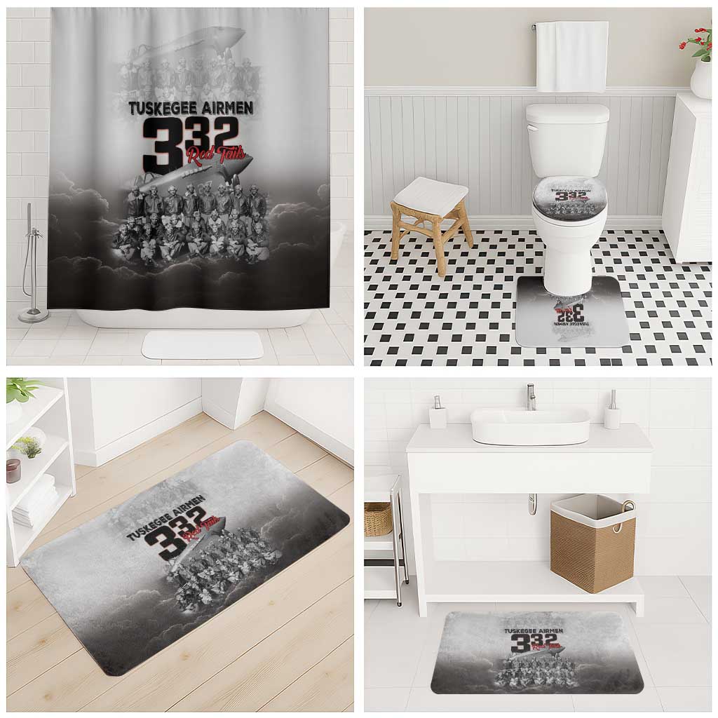 Tuskegee Airmen Pride Bathroom Set 332nd Fighter Group Red Tails - Wonder Print Shop