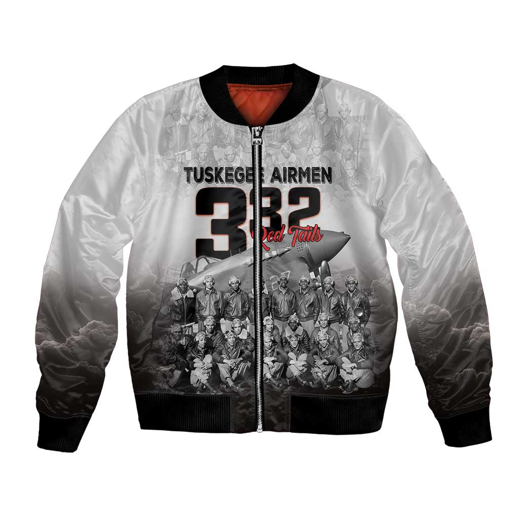 Tuskegee Airmen Pride Bomber Jacket 332nd Fighter Group Red Tails - Wonder Print Shop