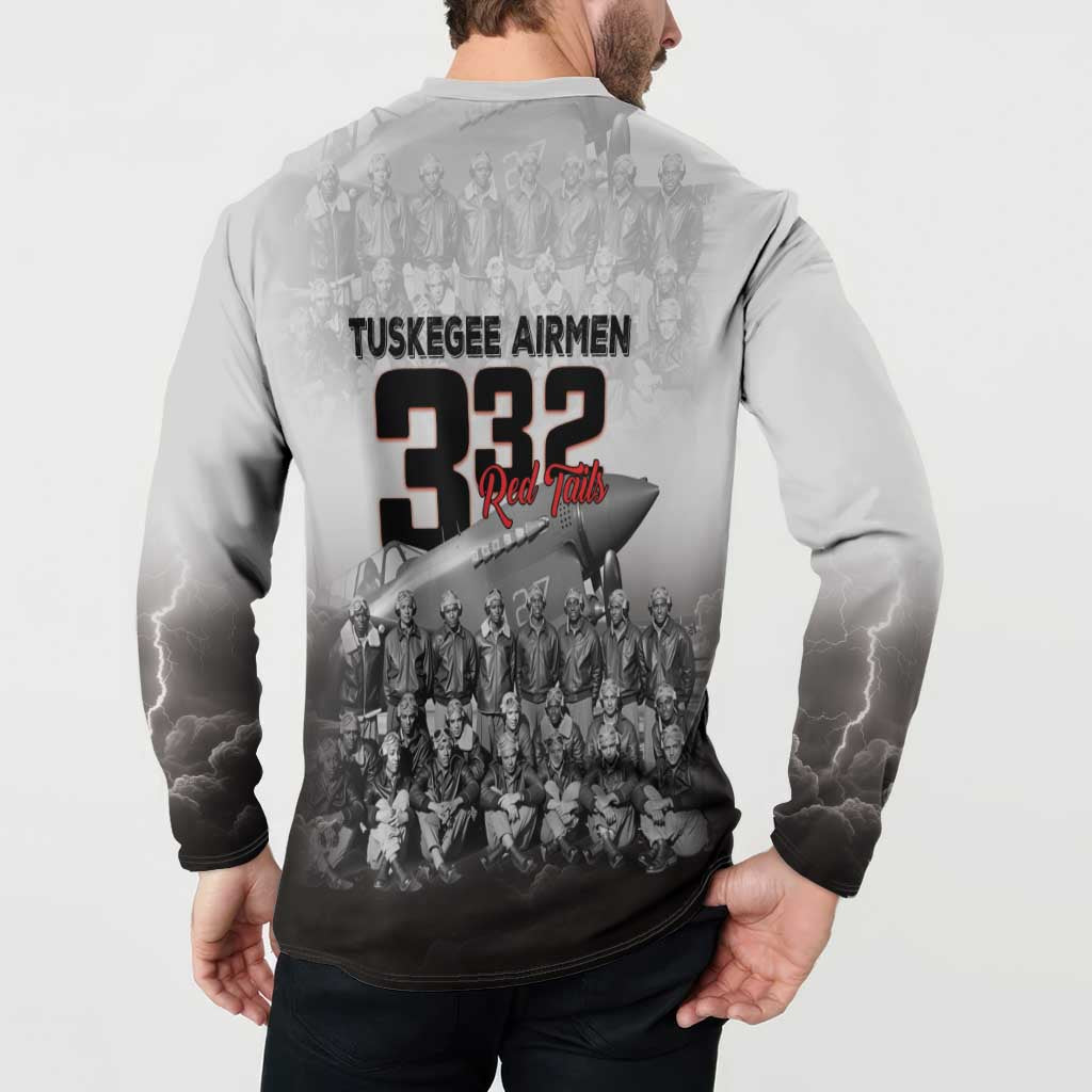 Tuskegee Airmen Pride Button Sweatshirt 332nd Fighter Group Red Tails - Wonder Print Shop