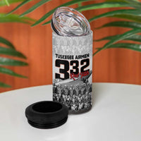 Tuskegee Airmen Pride 4 in 1 Can Cooler Tumbler 332nd Fighter Group Red Tails - Wonder Print Shop