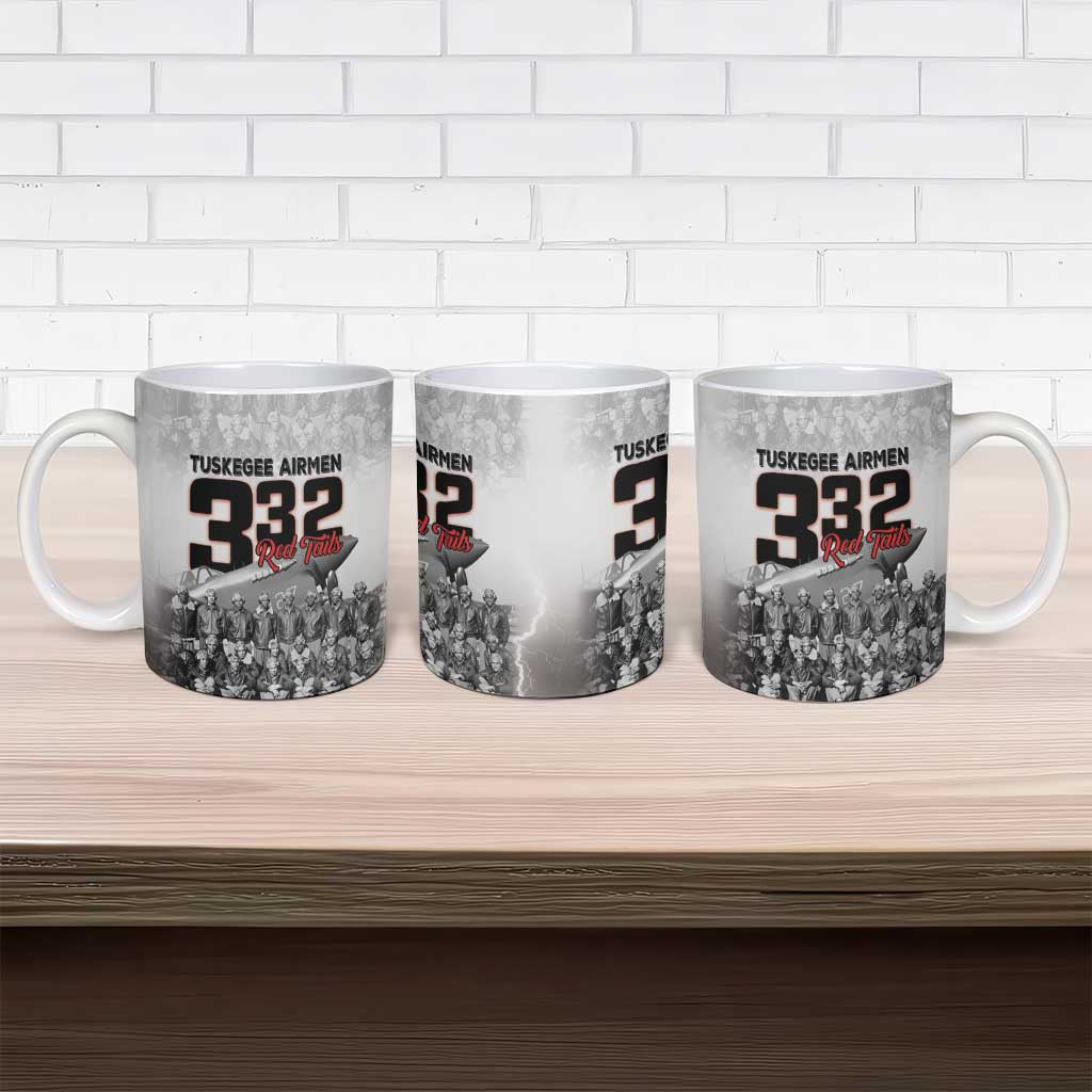 Tuskegee Airmen Pride Ceramic Mug 332nd Fighter Group Red Tails - Wonder Print Shop