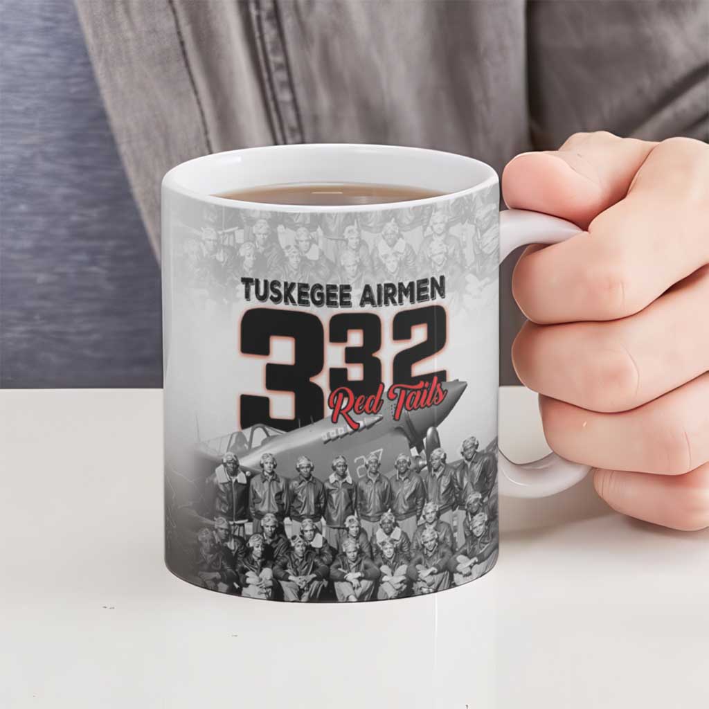 Tuskegee Airmen Pride Ceramic Mug 332nd Fighter Group Red Tails - Wonder Print Shop